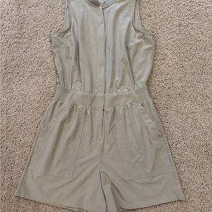 Athleta Neutral Beige Romper with zipper